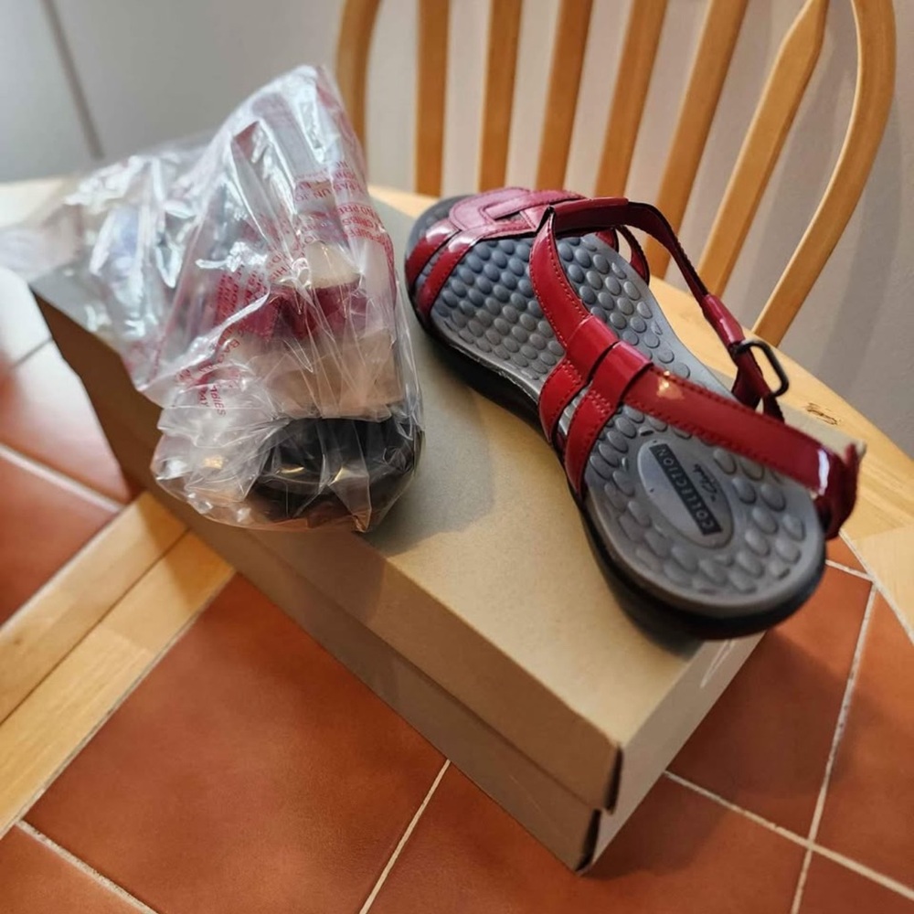 Clark’s Red Strappy Sandals